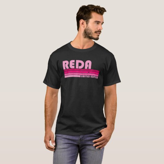 REDA Name Personalized Retro  80S 90S geboorte T-shirt (Voorkant volledig)