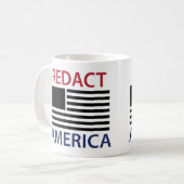 REDACT AMERICA T-Shirt Koffiemok (Voorkant links)