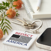 REDACT AMERICA T-Shirt Sleutelhanger (Voorkant Rechts)
