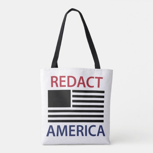 REDACT AMERICA T-Shirt Tote Bag (Achterkant)