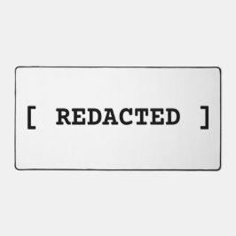 [ REDACTED ] Large Minimalist Typographic Desk Mat