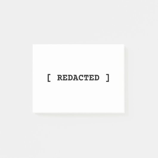 [ REDACTED ] Minimalist Professional Post-it Notes (Voorkant)