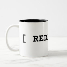 [ REDACTED ] Typografische Minimalistische Twee-To Tweekleurige Koffiemok