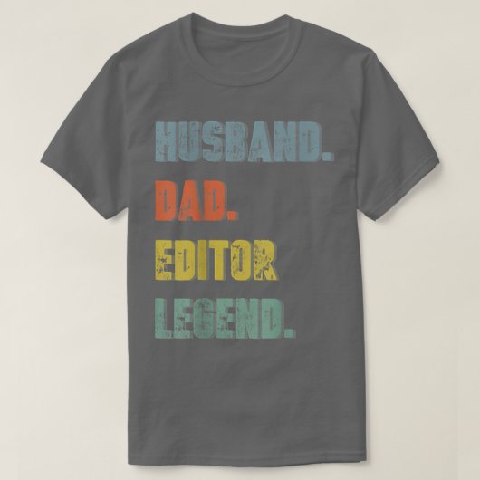 Redacteur van de Mannen vader Legend vader Da T-shirt (Design voorkant)