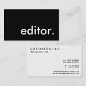 redacteur. visitekaartje (Voorkant / Achterkant)