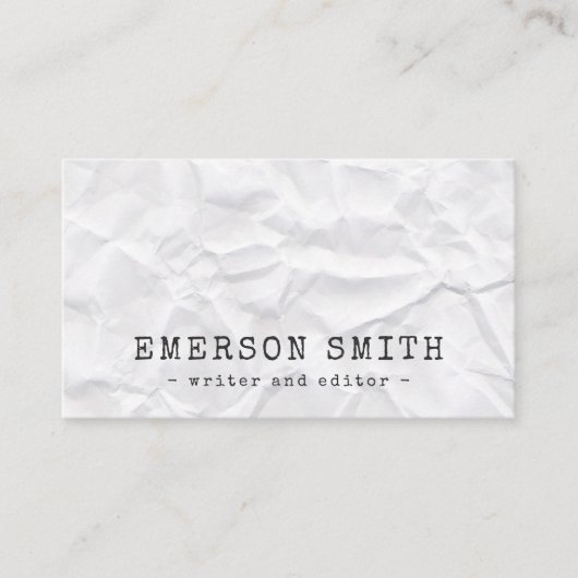 Redacteur voor witboek visitekaartje (Voorkant)