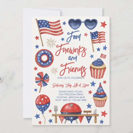 Redactie 4 juli BBQ Uitnodiging (Voorkant)