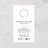 Redactie Chique Beauty Salon Make-up Artiest Mauve Visitekaartje (Achterkant)