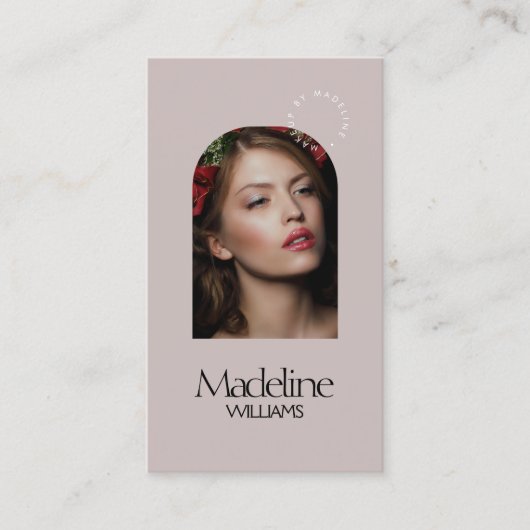 Redactie Chique Beauty Salon Make-up Artiest Mauve Visitekaartje (Voorkant)