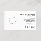 Redactie Chique Tekst Schoonheid Blush Mauve Visitekaartje (Achterkant)