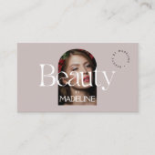 Redactie Chique Tekst Schoonheid Blush Mauve Visitekaartje (Voorkant)