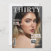 Redactie magazine cover foto 30ste verjaardag kaart (Voorkant)