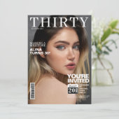 Redactie magazine cover foto 30ste verjaardag kaart (Staand voorkant)