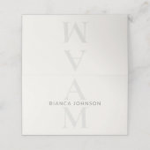 Redactioneel Eerste Huwelijk Plaatskaartje (Buitenkant ongevouwen)