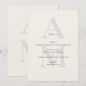 Redactioneel Minimaal Huwelijk Initiaal Menu (Voorkant / Achterkant)
