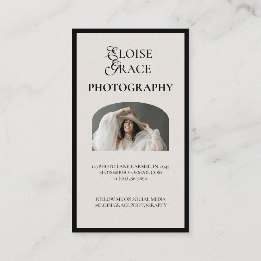 Redactioneel Script QR-code en Photo Professional Visitekaartje (Achterkant)