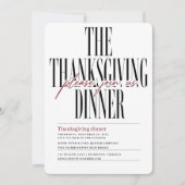 Redactioneel Script Thanksgiving Dinner Kaart (Voorkant)