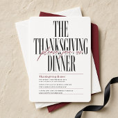 Redactioneel Script Thanksgiving Dinner Kaart