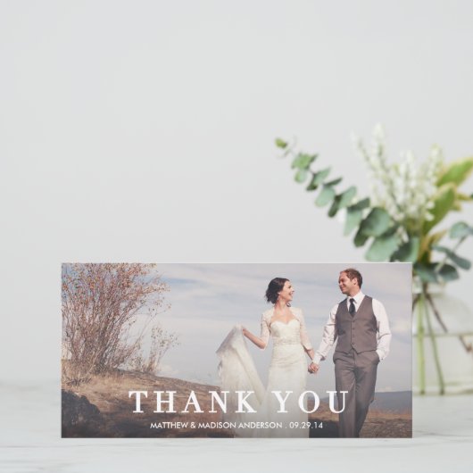 redactioneel | Trouwbedankje Fotokaart Bedankkaart (Staand voorkant)
