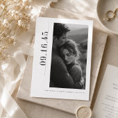 Redactioneel Verticaal Datum Zwart Wit Save the Da Date
