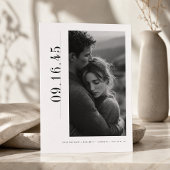 Redactioneel Verticaal Datum Zwart Wit Save the Da Date