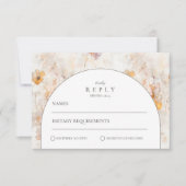 Redactioneel Wildflower Bruiloft RSVP Kaartje (Voorkant)