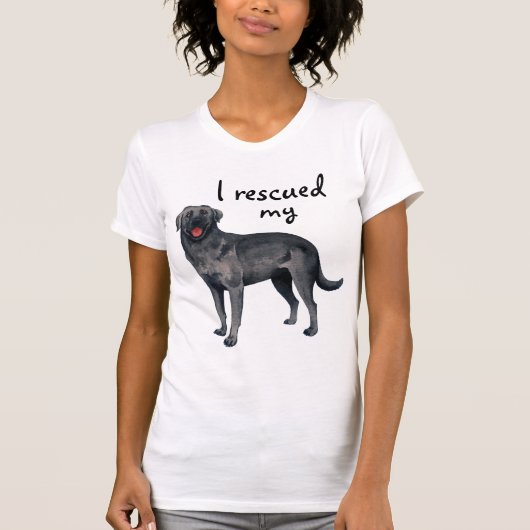 Redactioneel zwart laboratorium t-shirt (Voorkant)