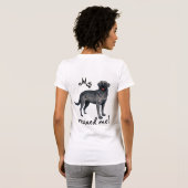 Redactioneel zwart laboratorium t-shirt (Achterkant volledig)