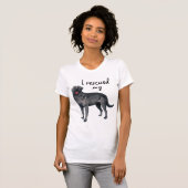 Redactioneel zwart laboratorium t-shirt (Voorkant volledig)