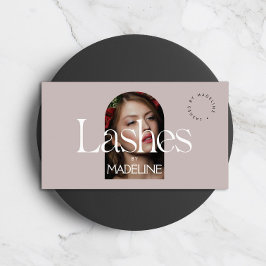 Redactionele Chique Tekst Lashes Blush Mauve Visitekaartje
