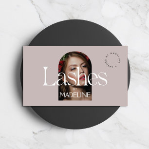 Redactionele Chique Tekst Lashes Blush Mauve Visitekaartje