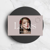 Redactionele Chique Tekst Lashes Blush Mauve Visitekaartje