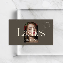 Redactionele chique tekst wimpers ivoor/bruin