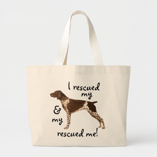 Redactionele Duitse Shorthaired Pointer Grote Tote Bag (Voorkant)