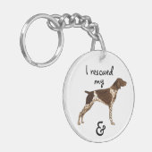 Redactionele Duitse Shorthaired Pointer Sleutelhanger (Voorkant Links)