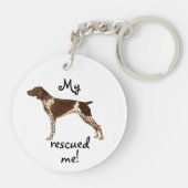 Redactionele Duitse Shorthaired Pointer Sleutelhanger (Achterkant)
