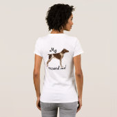 Redactionele Duitse Shorthaired Pointer T-shirt (Achterkant volledig)