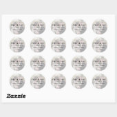 Redactionele foto bruiloft bedankt ronde sticker (Vel)