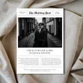 redactionele foto krant bruiloft save the date