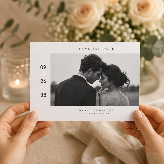 Redactionele foto Save The Date kaart