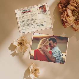 Redactionele foto's Vintage bruiloft Ouderwets Kaart
