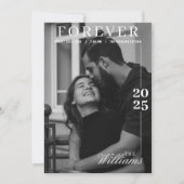 Redactionele kalender tijdschrift bruiloft opslaan kaart (Voorkant)