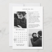 Redactionele kalender tijdschrift bruiloft opslaan kaart (Achterkant)