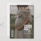 Redactionele magazine cover foto Baby shower Kaart (Voorkant)