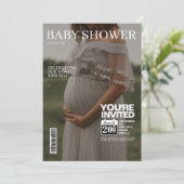 Redactionele magazine cover foto Baby shower Kaart (Staand voorkant)