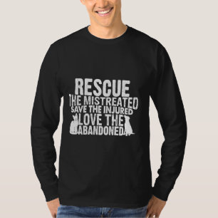 Redactionele redding van liefdesredmiddel Dog Cat T-shirt
