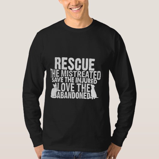Redactionele redding van liefdesredmiddel Dog Cat T-shirt (Voorkant)
