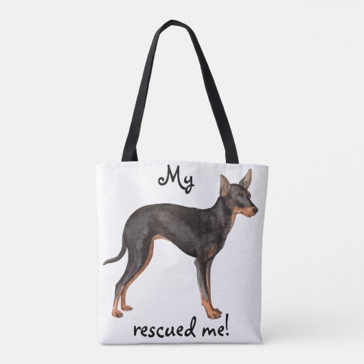 Redactionele Speelgoed Manchester Terrier Tote Bag (Achterkant)