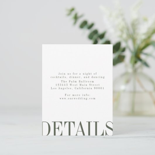 Redactionele stijldetails Kaart (Staand voorkant)