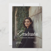 Redactionele typografie afstuderen kaart (Voorkant)